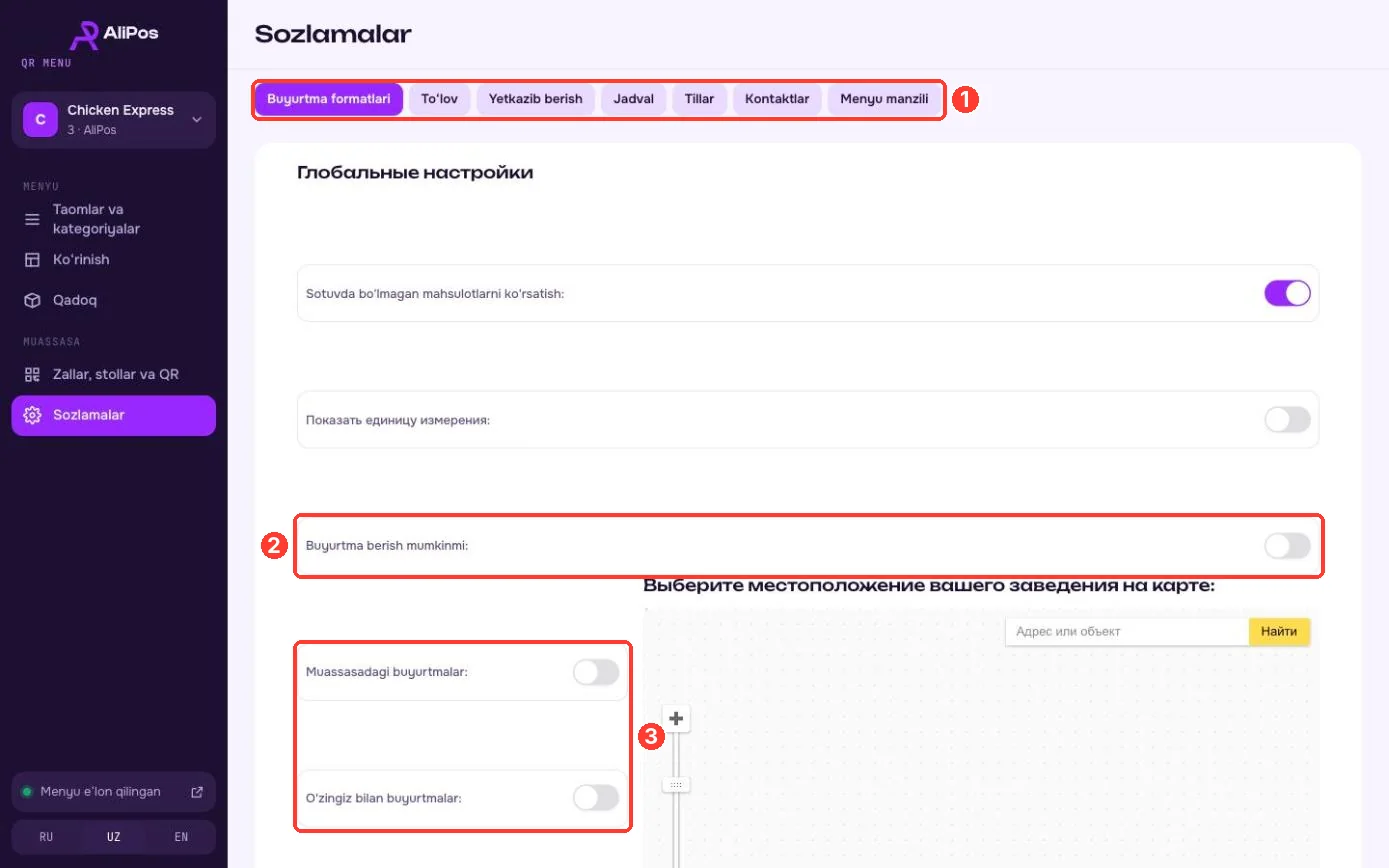 Buyurtma formatlari