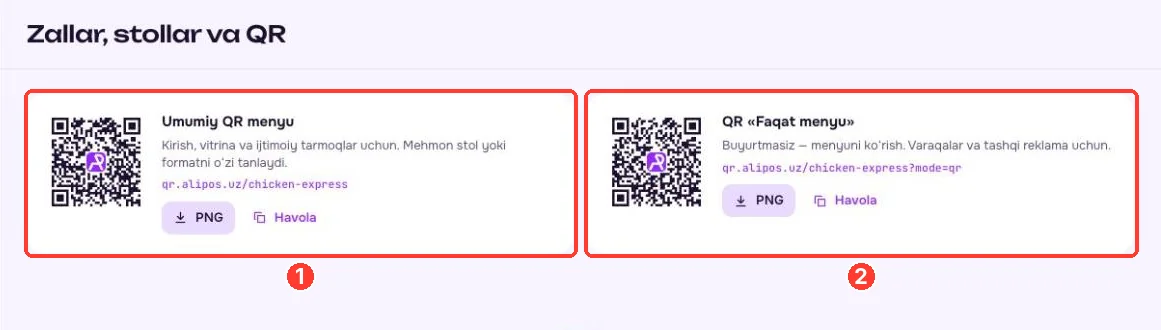 Muassasa QR-kodlari